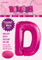 Giant Hot Pink Letter D 86cm (34”) Foil Balloon